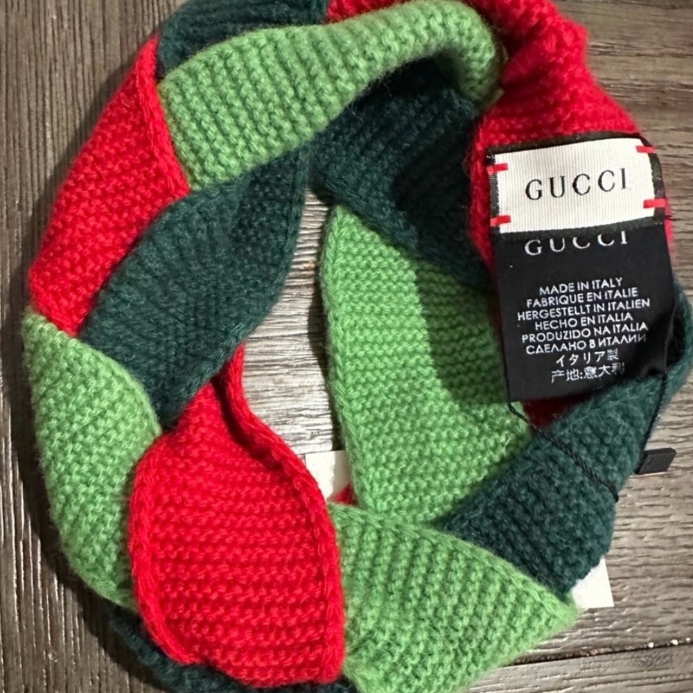 Gucci Red and Green Knit Hairband